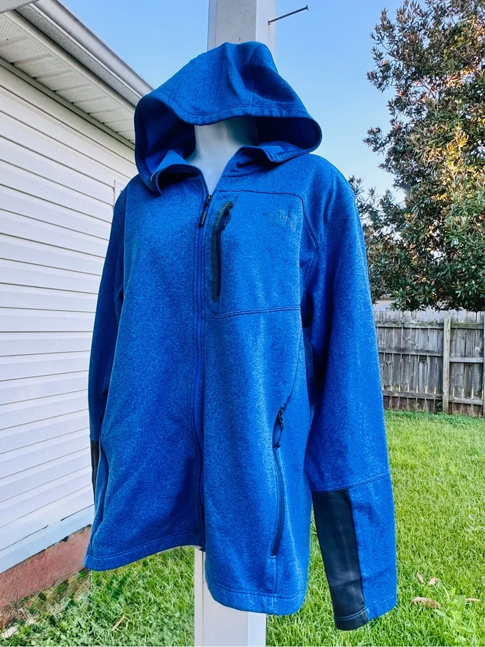 THE NORTHFACE Canyon Land Men's Royal Blue Full‑Zip Hooded Performance Jacket